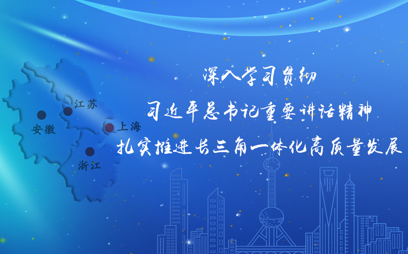 深入学习贯彻习近平总书记重要讲话精神，扎实推进长三角一体化高质量发展